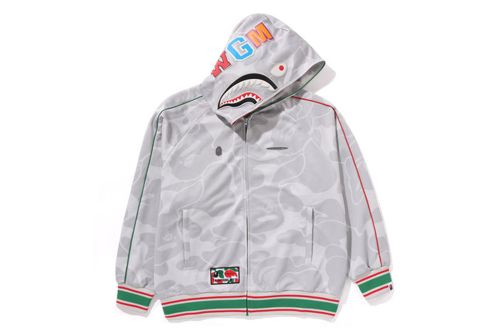 BAPE X PAGANI SOLID CAMO RELAXED FIT SHARK FULL ZIP HOODIE