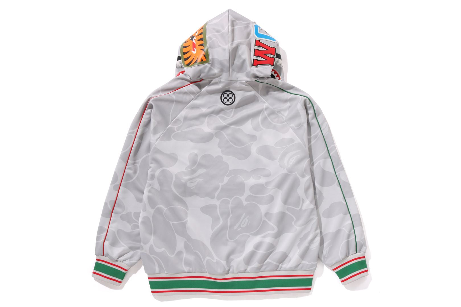 BAPE 星柄ポロシャツ グレー/バーガンディ BAPE Melton Shark Varsity Jacket Gray A Bathing Ape Size L | eBay