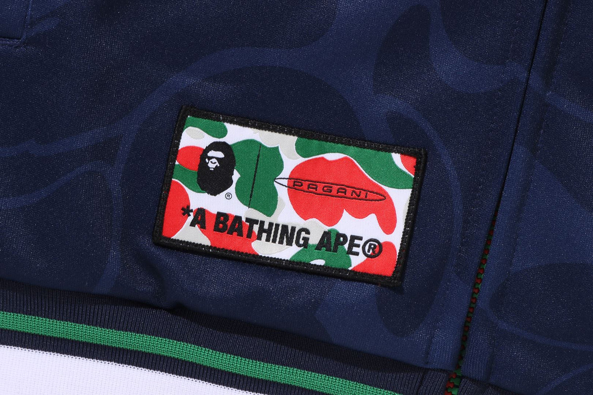 BAPE X PAGANI SOLID CAMO RELAXED FIT SHARK FULL ZIP HOODIE