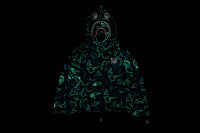 BAPE X 88RISING GLOW IN THE DARK CAMO SHARK FULL ZIP HOODIE