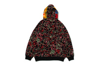 BAPE X 88RISING GLOW IN THE DARK CAMO SHARK FULL ZIP HOODIE
