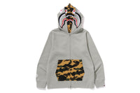1ST CAMO SHARK FULL ZIP DOUBLE HOODIE