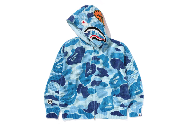 ABC CAMO CROCHET RELAXED FIT SHARK FULL ZIP HOODIE