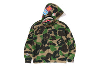 ABC CAMO CROCHET RELAXED FIT SHARK FULL ZIP HOODIE