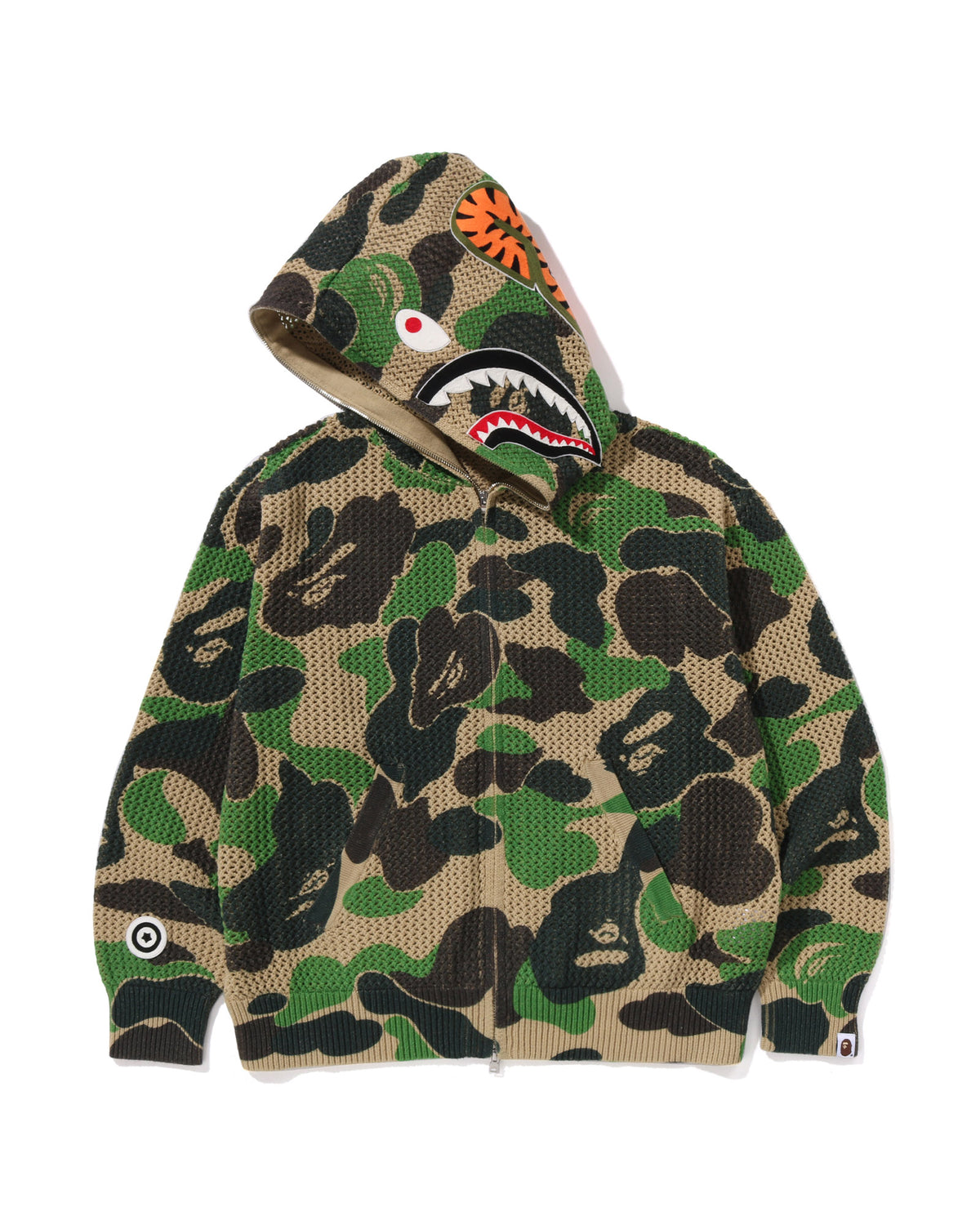 ABC CAMO CROCHET RELAXED FIT SHARK FULL ZIP HOODIE