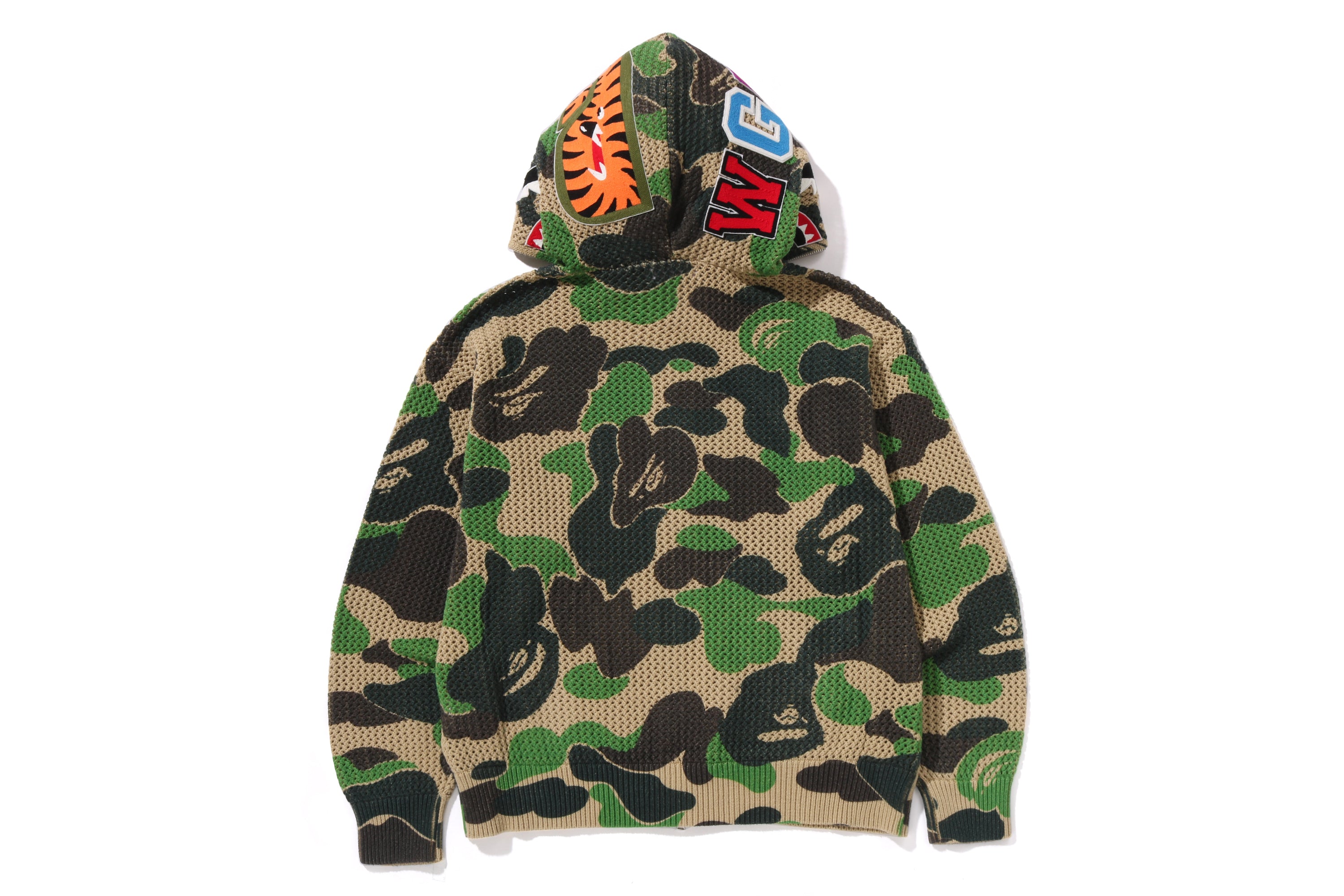 トップス BAPE CROCHET RELAXED SHARKFULL ZIPHOODIE A BATHING APE® Color Camo Crochet Relaxed Fit Shark Full Zip