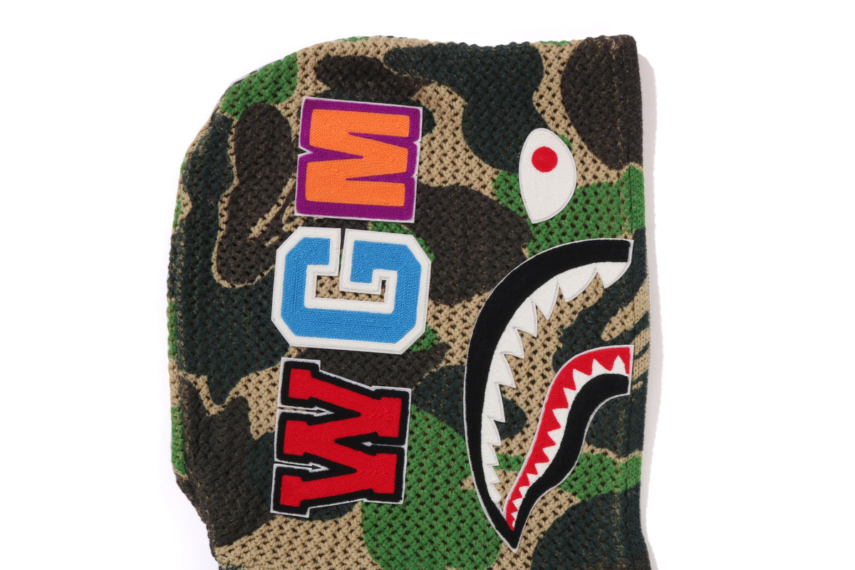 ABC CAMO CROCHET RELAXED FIT SHARK FULL ZIP HOODIE