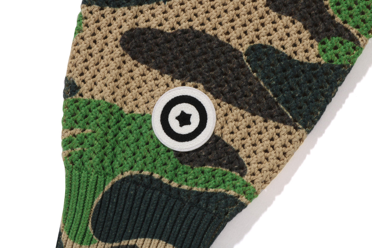 ABC CAMO CROCHET RELAXED FIT SHARK FULL ZIP HOODIE