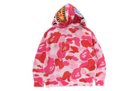 ABC CAMO CROCHET RELAXED FIT SHARK FULL ZIP HOODIE