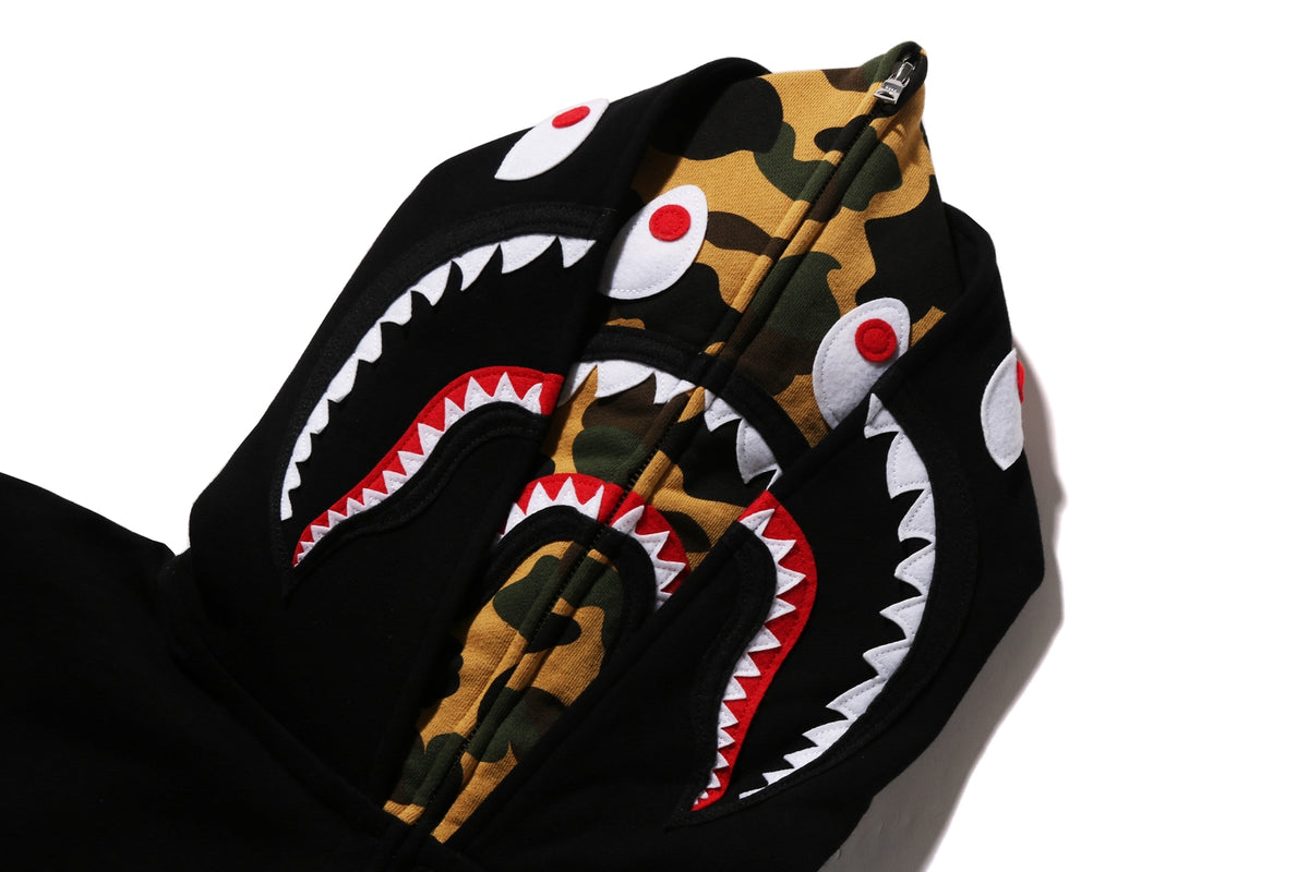 1ST CAMO SHARK FULL ZIP DOUBLE HOODIE LADIES