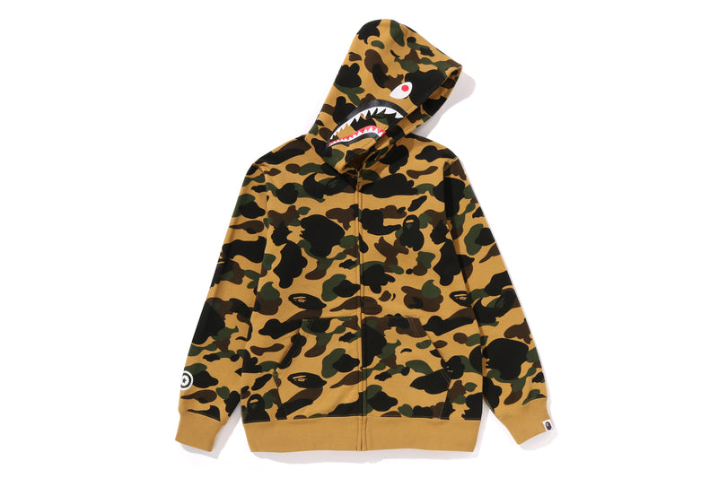 1ST CAMO PATCH PRINT SHARK ZIP HOODIE JR