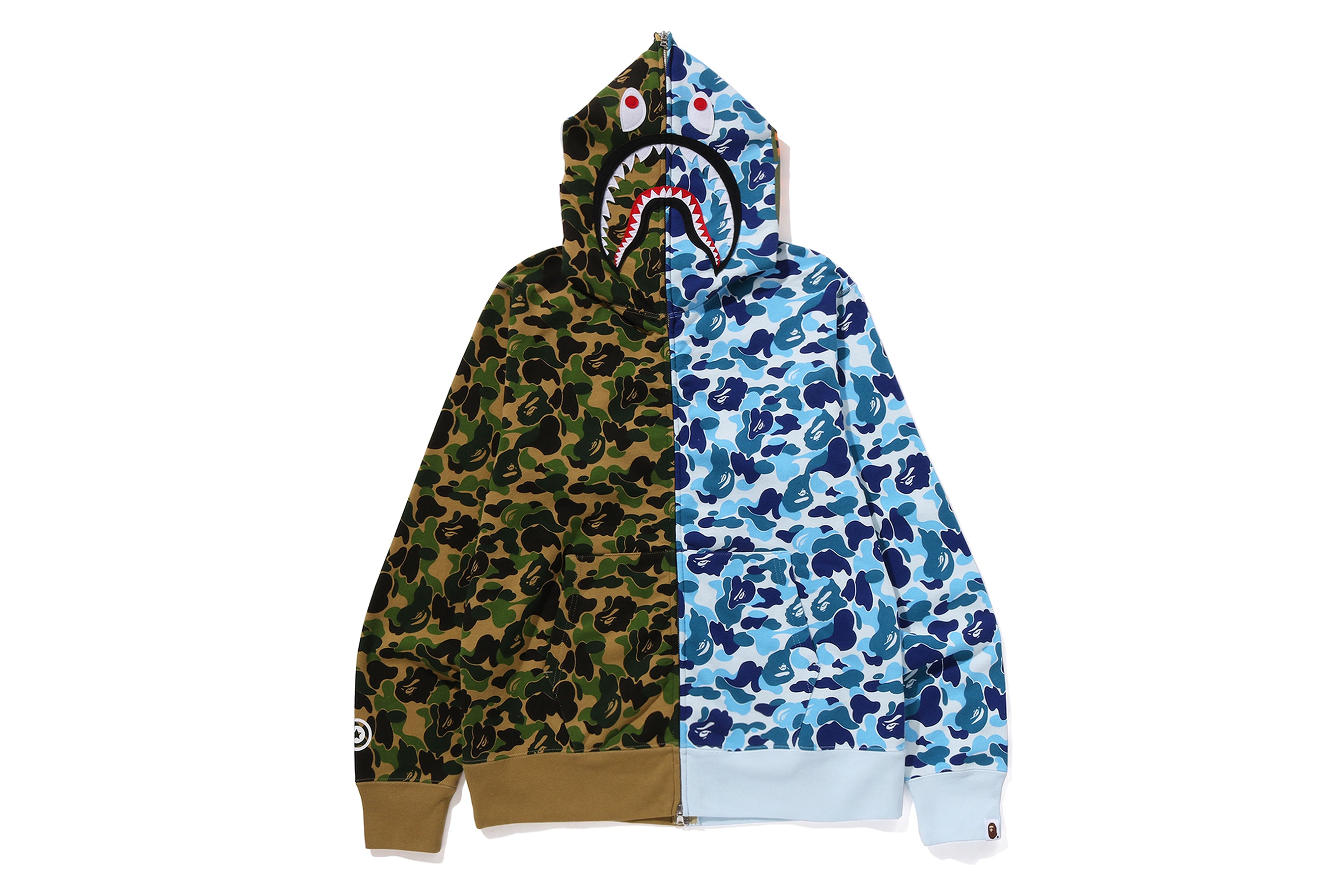 ABC CAMO SEPARATE SHARK FULL ZIP HOODIE – eu.bape.com