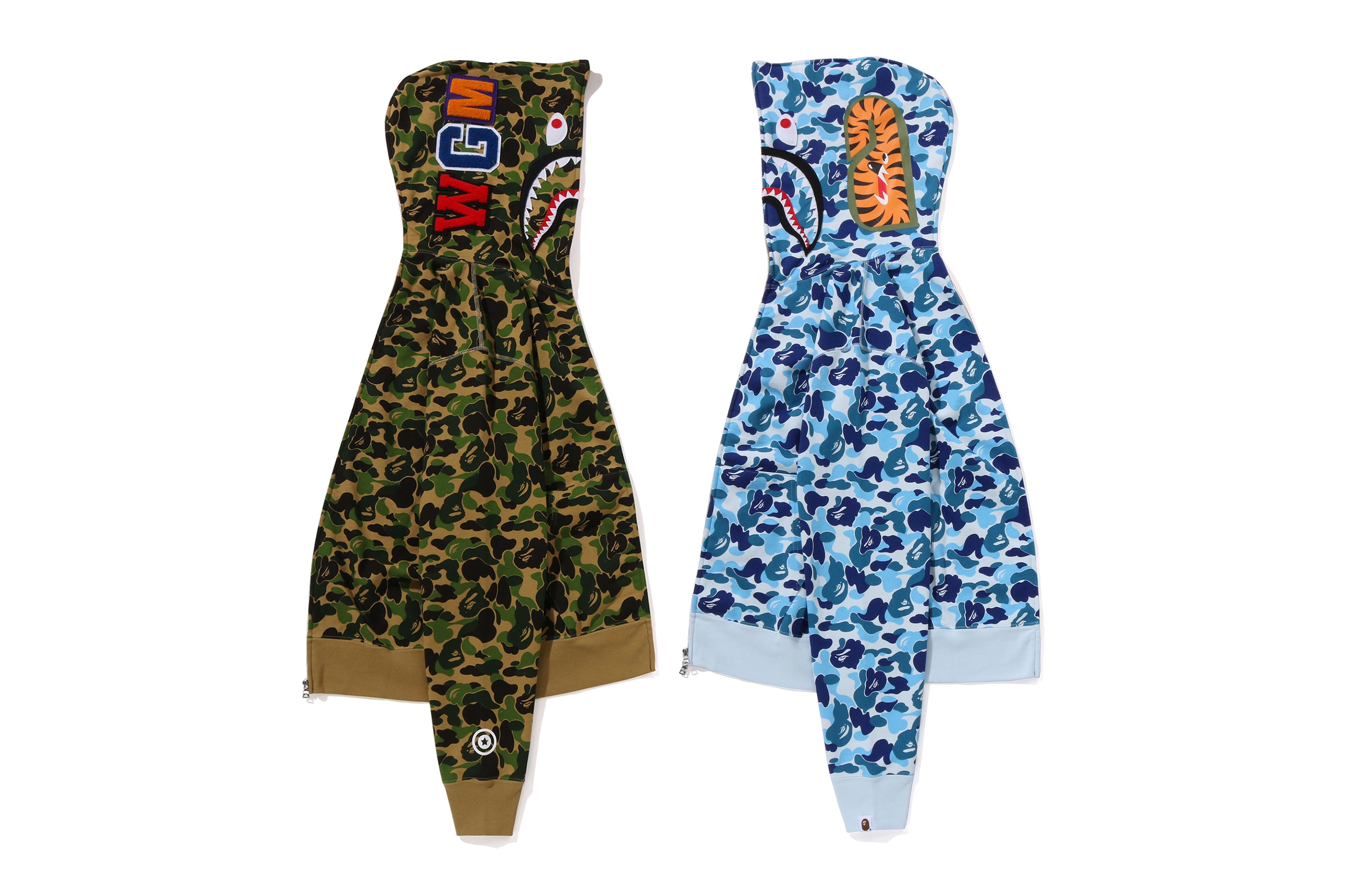 ABC CAMO SEPARATE SHARK FULL ZIP HOODIE – eu.bape.com