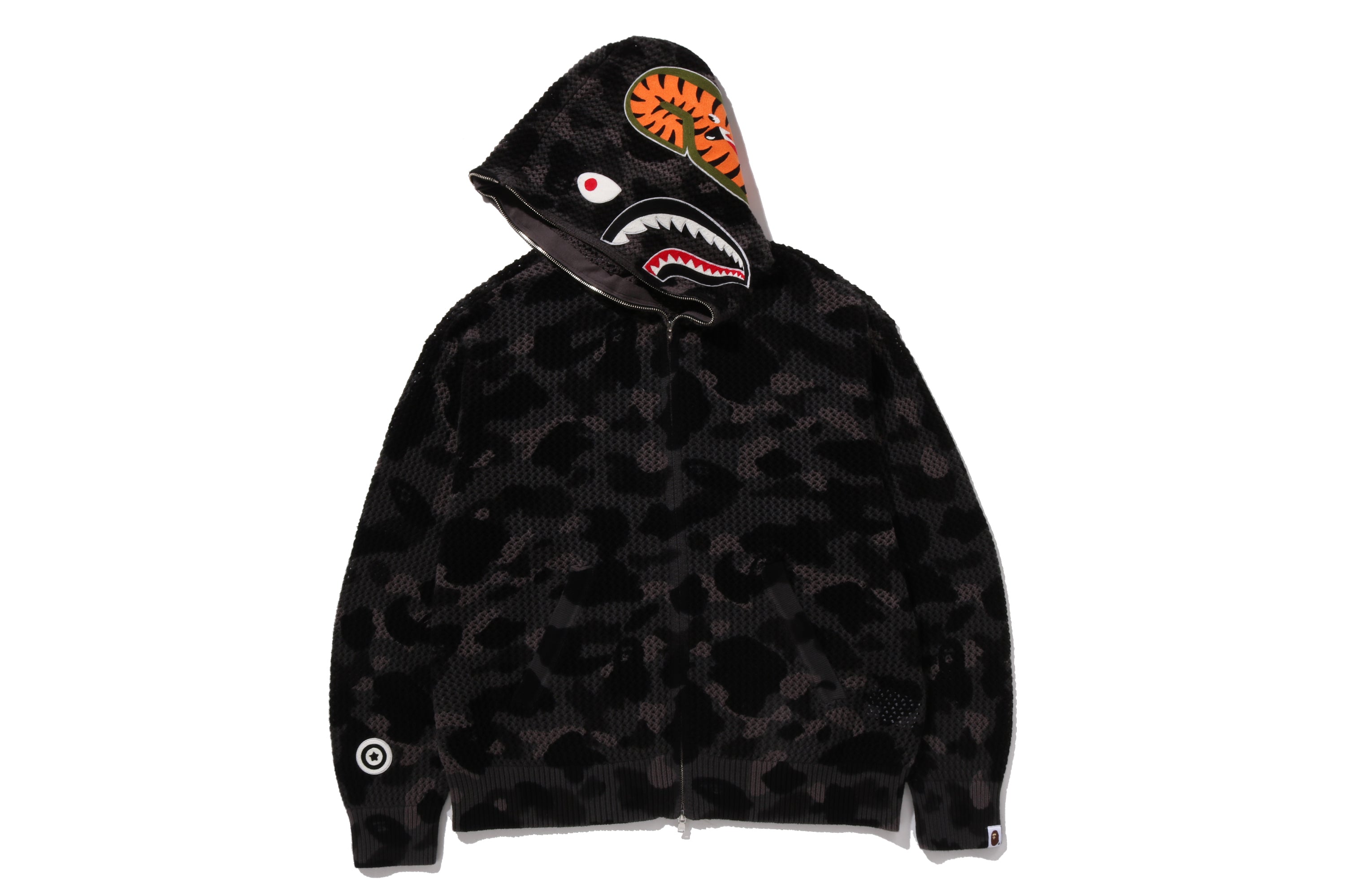 COLOR CAMO CROCHET RELAXED FIT SHARK FULL ZIP HOODIE – eu.bape.com