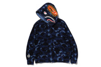 COLOR CAMO CROCHET RELAXED FIT SHARK FULL ZIP HOODIE