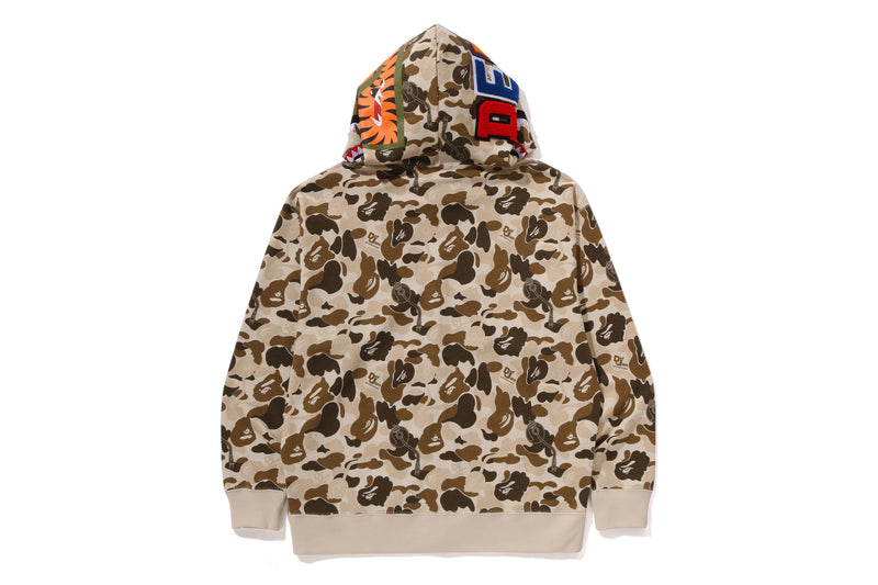 BAPE X DEF JAM CAMO SHARK RELAXED FIT FULL ZIP HOODIE
