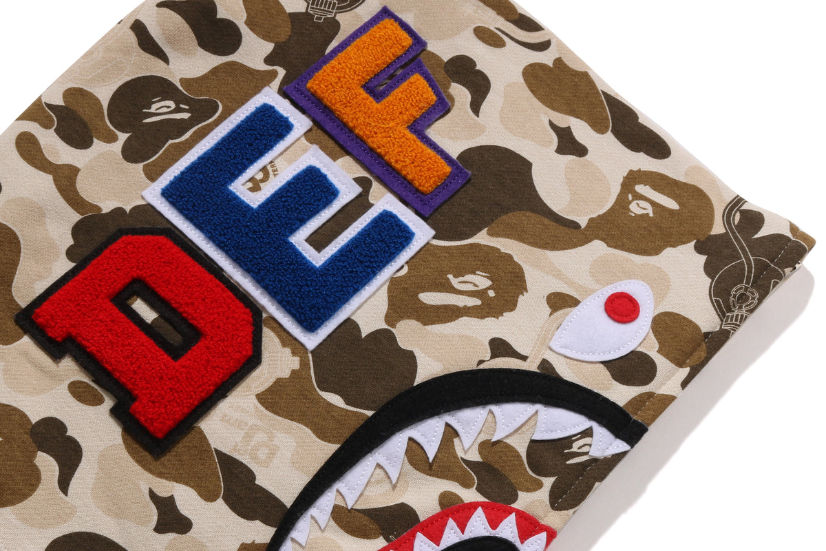 BAPE X DEF JAM CAMO SHARK RELAXED FIT FULL ZIP HOODIE