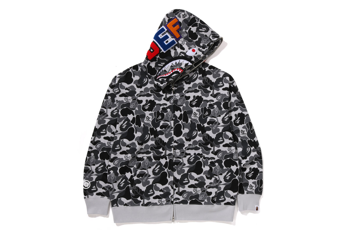 BAPE X DEF JAM CAMO SHARK RELAXED FIT FULL ZIP HOODIE