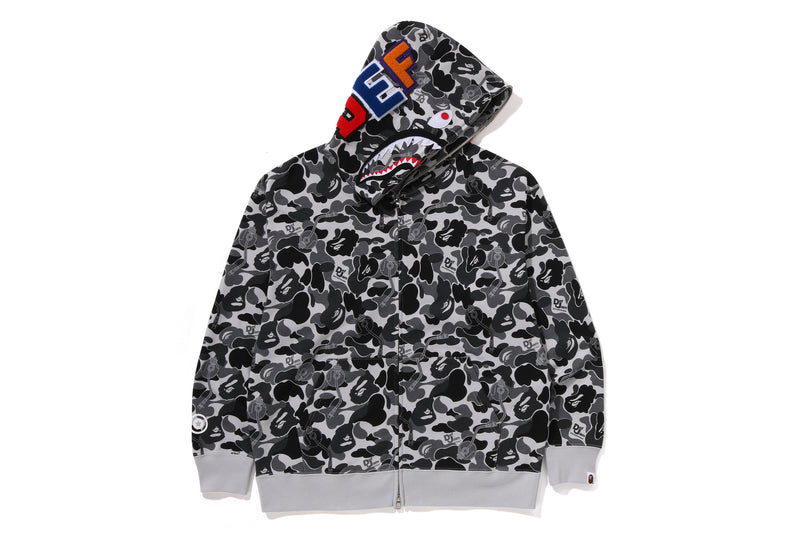 BAPE X DEF JAM CAMO SHARK RELAXED FIT FULL ZIP HOODIE