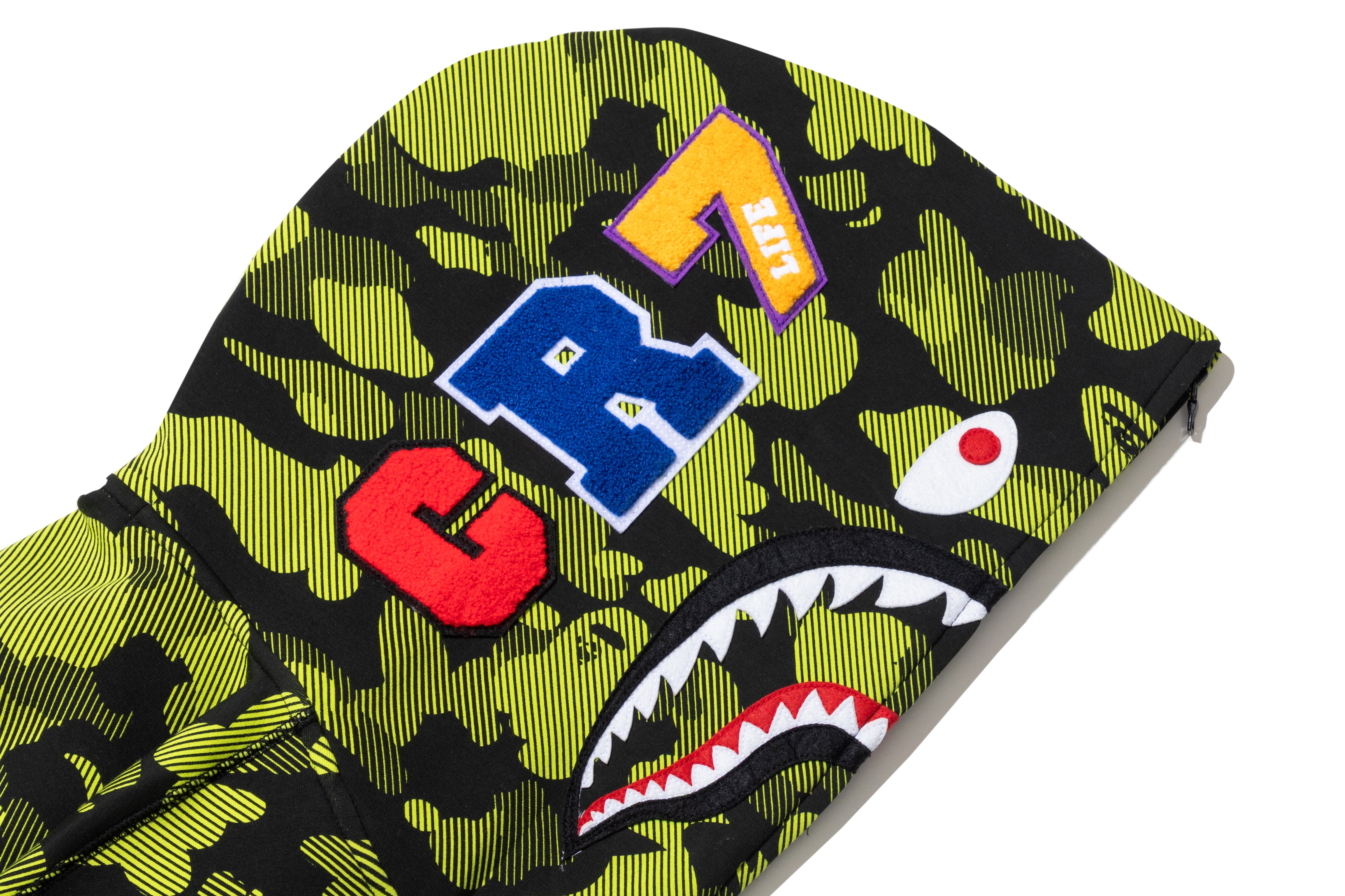トップス APE CR7 LIFE LOGO SHARK FULL ZIP HOODIE BAPE X CR7 LIFE LOGO RELAXED FIT SHARK FULL ZIP HOODIE M #1 MENS