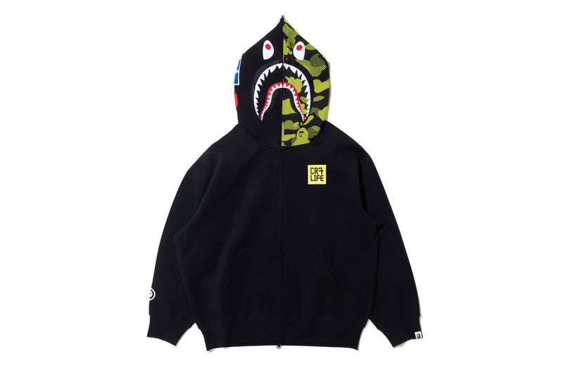 BAPE X CR7 LIFE LOGO RELAXED FIT SHARK FULL ZIP HOODIE #2