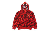 BAPE X STRAYKIDS CAMO SHARK RELAXED FIT FULL ZIP HOODIE