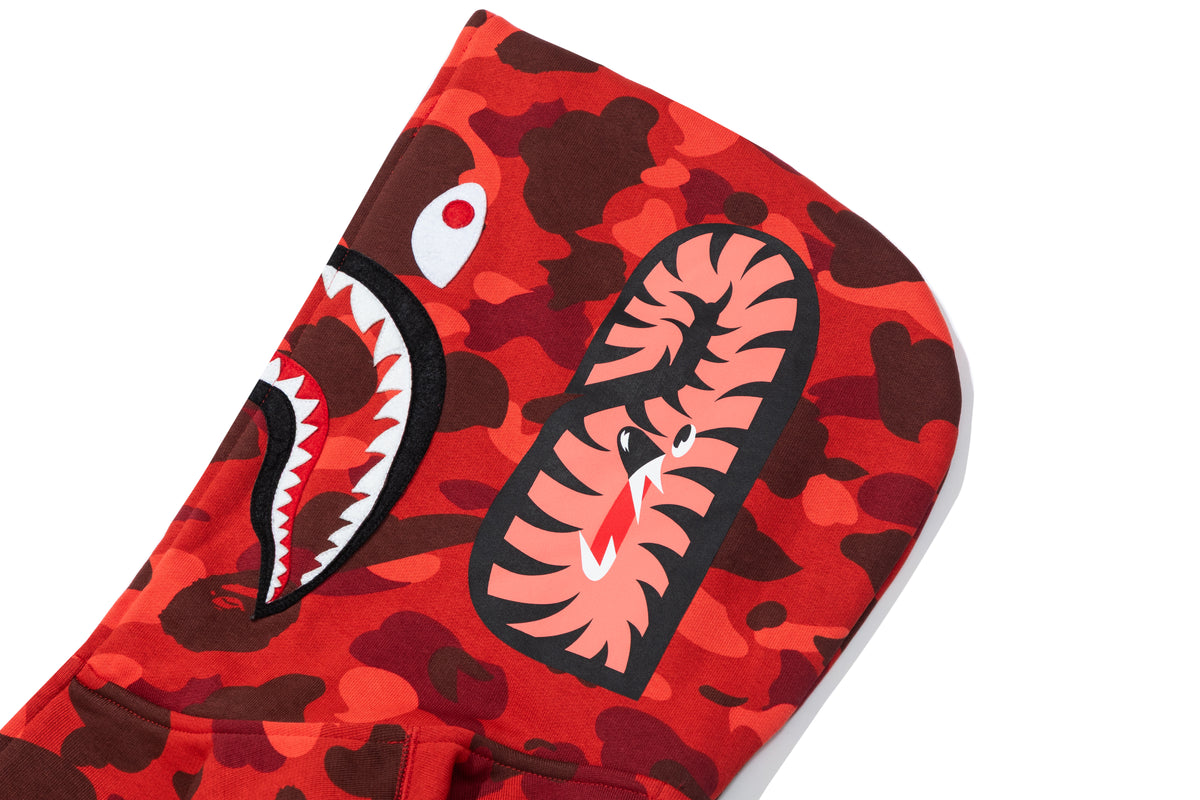 BAPE X STRAYKIDS CAMO SHARK RELAXED FIT FULL ZIP HOODIE