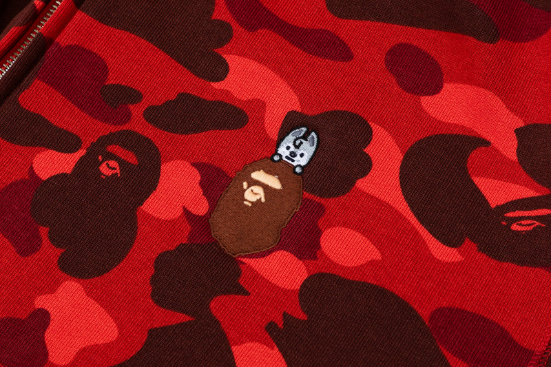 BAPE X STRAYKIDS CAMO SHARK RELAXED FIT FULL ZIP HOODIE