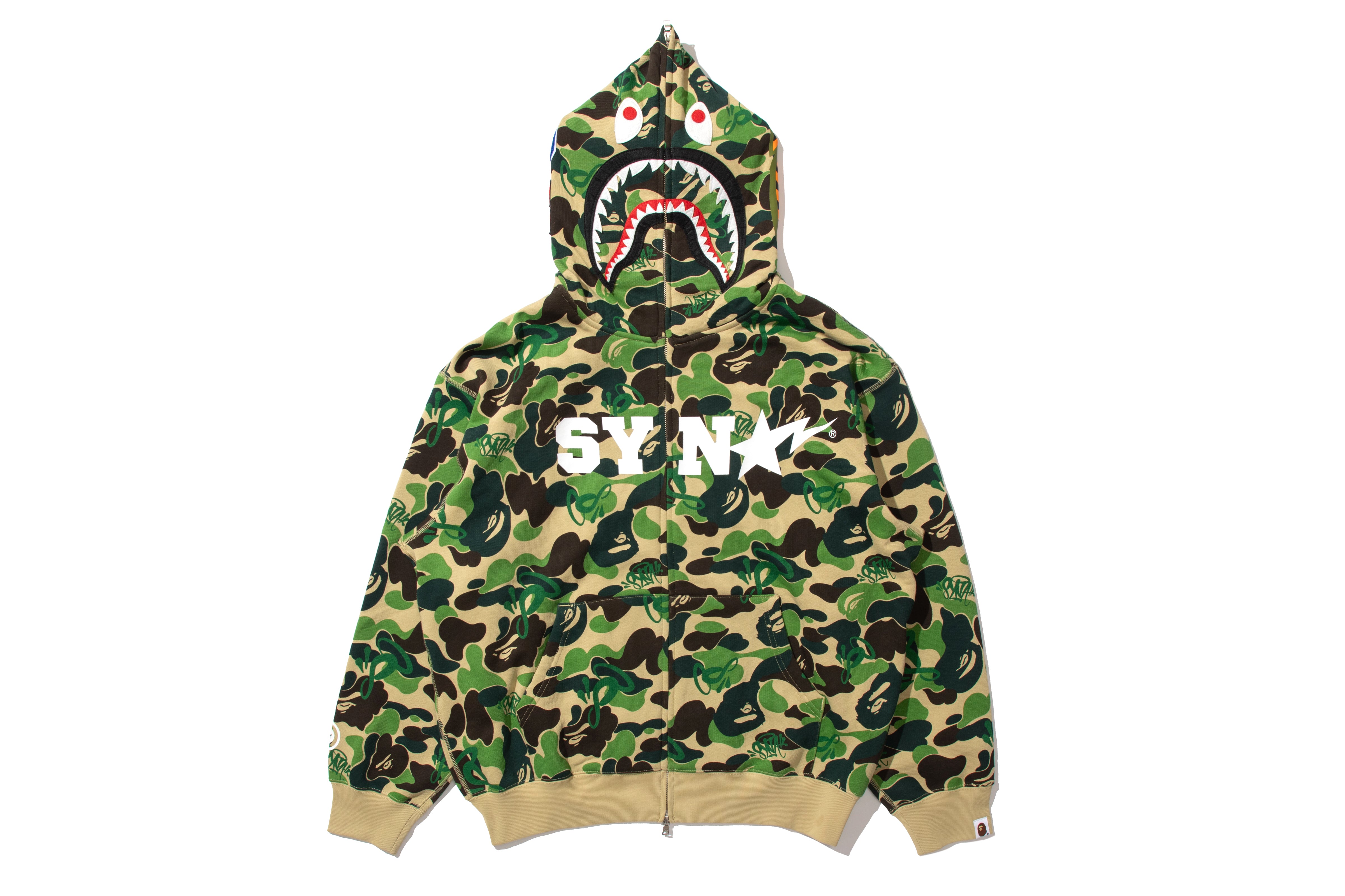 TREE EDGE CAMO LASER CUT CROPPED SHARK FULL ZIP HOODIE MENS – eu