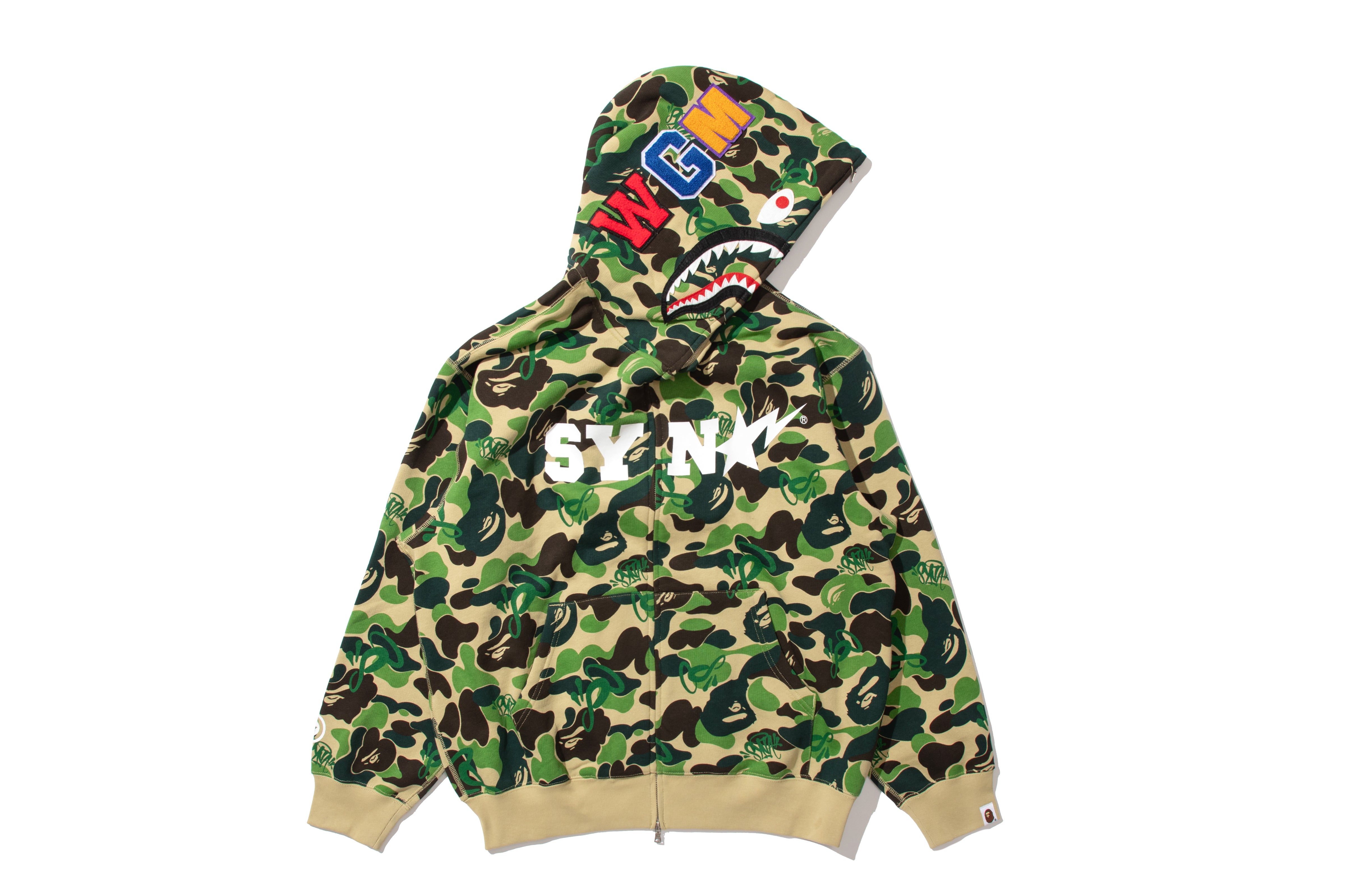 BAPE X SPOTIFY BY CENTRAL CEE CAMO SHARK FULL ZIP HOODIE – eu.bape.com