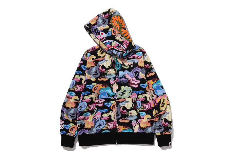 ART CAMO SHARK FULL ZIP HOODIE