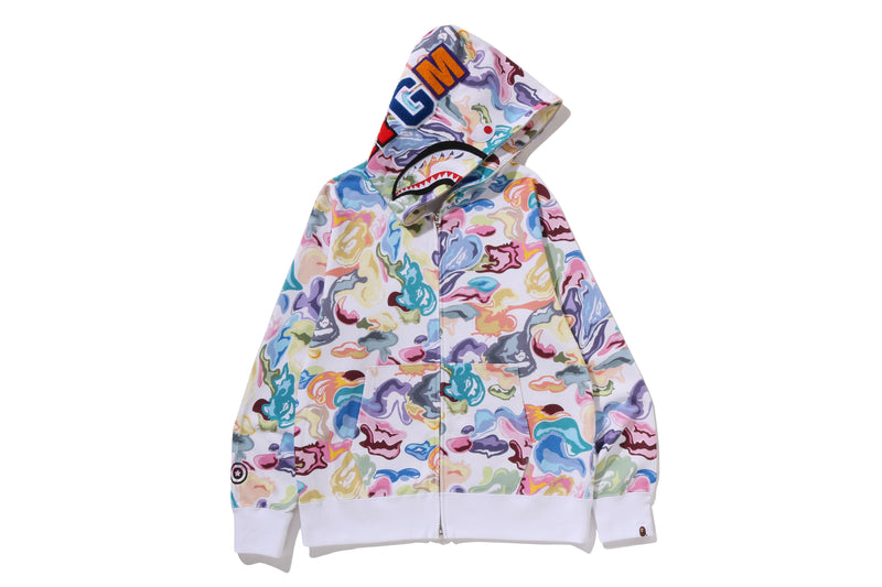 ART CAMO SHARK FULL ZIP HOODIE
