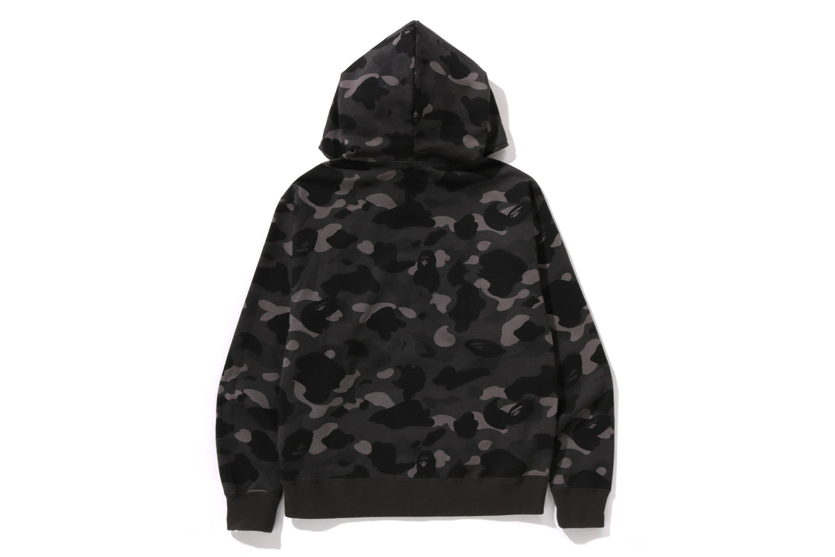 ONE POINT COLOR CAMO CROPPED FULL ZIP HOODIE