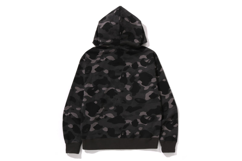 ONE POINT COLOR CAMO CROPPED FULL ZIP HOODIE