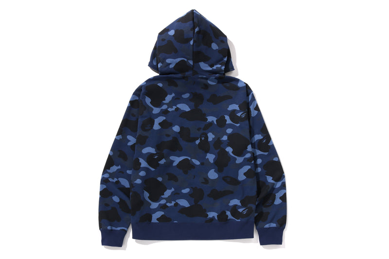 ONE POINT COLOR CAMO CROPPED FULL ZIP HOODIE