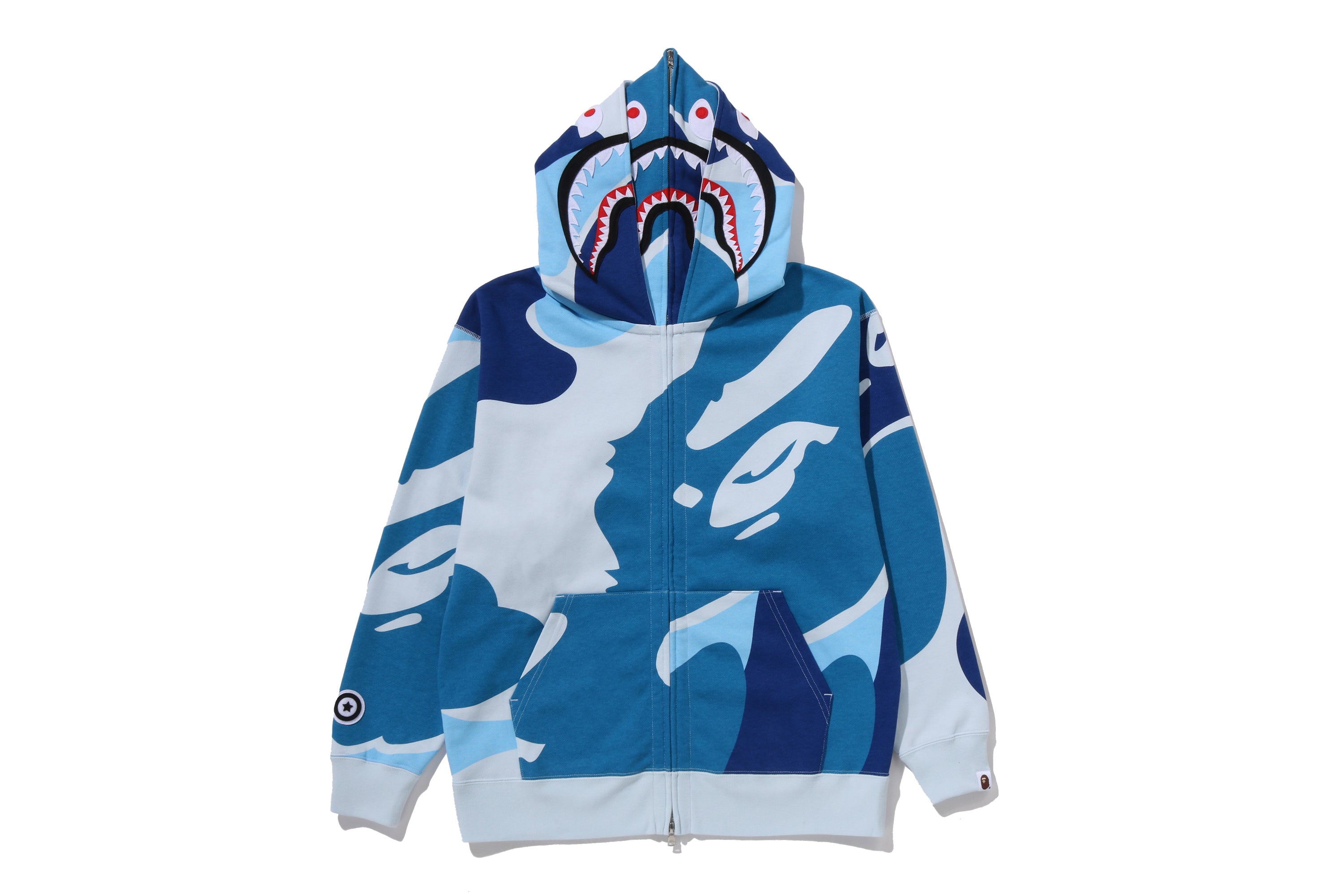 MEGA ABC CAMO DOUBLE SHARK RELAXED FIT FULL ZIP HOODIE – eu.bape.com