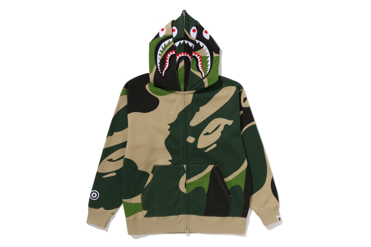MEGA ABC CAMO DOUBLE SHARK RELAXED FIT FULL ZIP HOODIE
