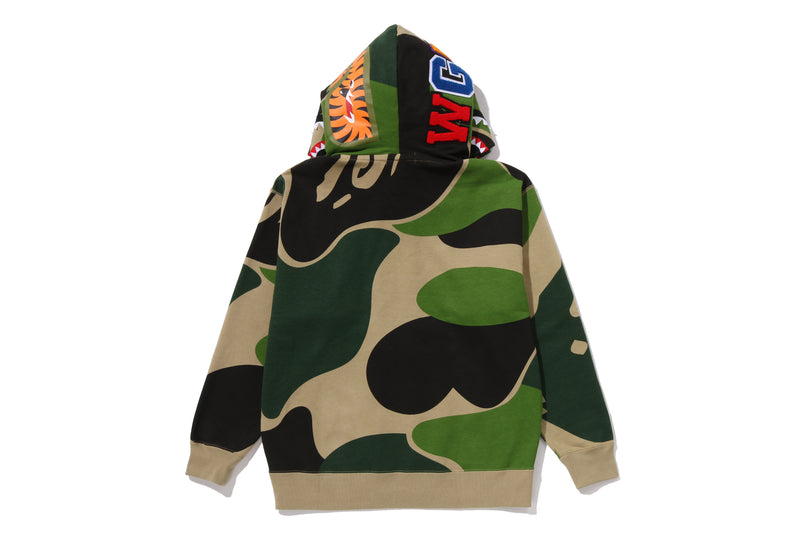 MEGA ABC CAMO DOUBLE SHARK RELAXED FIT FULL ZIP HOODIE