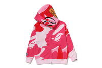MEGA ABC CAMO DOUBLE SHARK RELAXED FIT FULL ZIP HOODIE