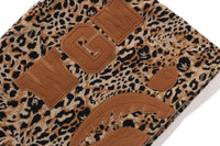 WILD LEOPARD PATTERN SHARK RELAXED FIT FULL ZIP HOODIE