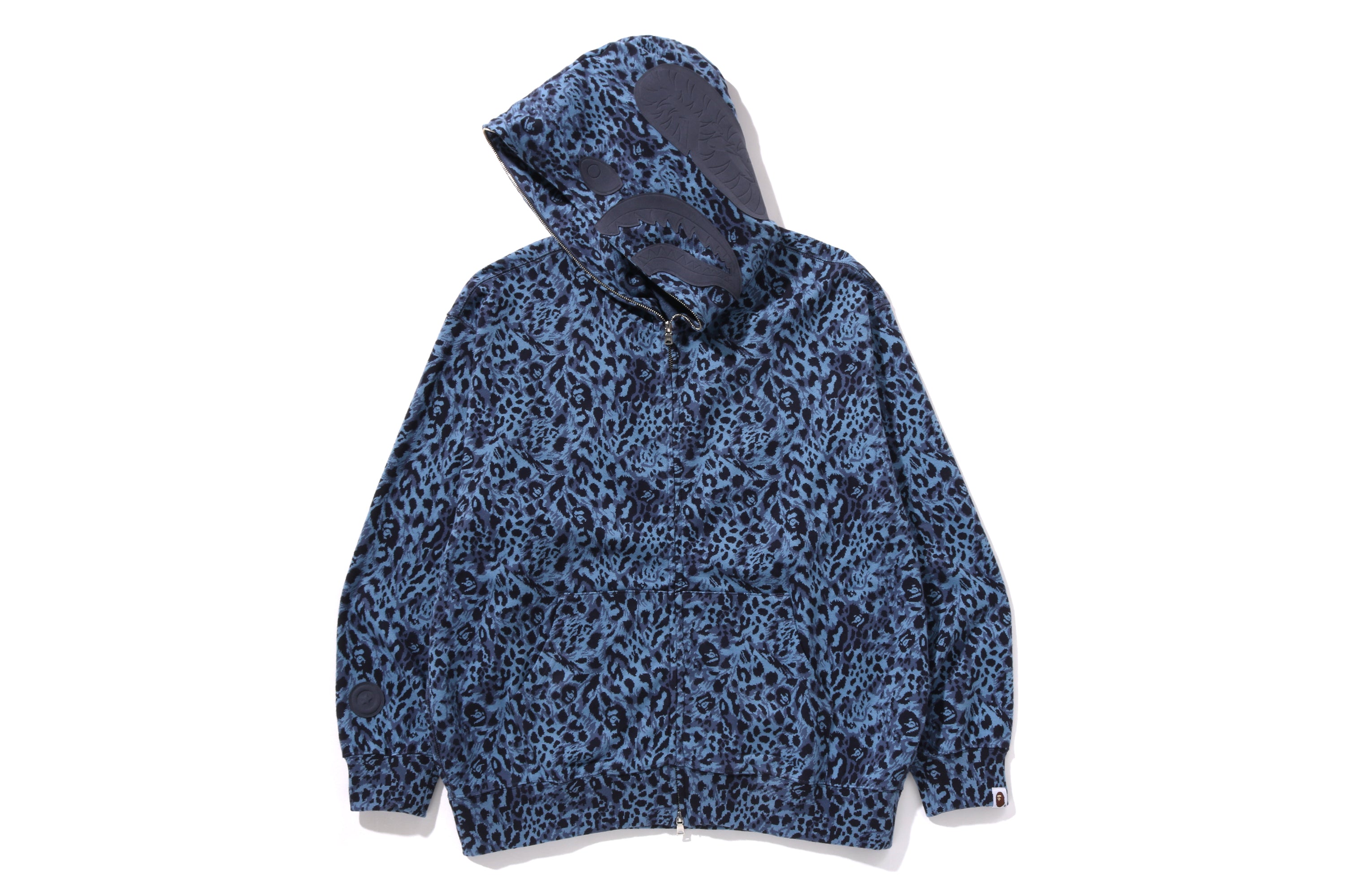 WILD LEOPARD PATTERN SHARK RELAXED FIT FULL ZIP HOODIE – eu.bape.com