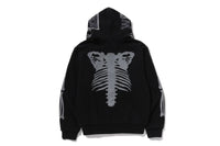 SKELETON SHARK HEAVY WASHED CROPPED FIT FULL ZIP HOODIE