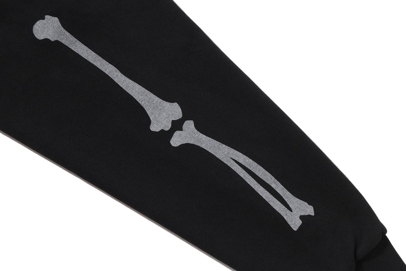 SKELETON SHARK HEAVY WASHED CROPPED FIT FULL ZIP HOODIE