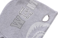 SKELETON SHARK HEAVY WASHED CROPPED FIT FULL ZIP HOODIE