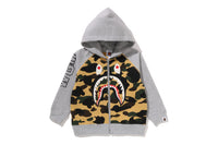 1ST CAMO SHARK PATCH ZIP HOODIE KIDS