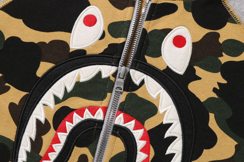 1ST CAMO SHARK PATCH ZIP HOODIE KIDS