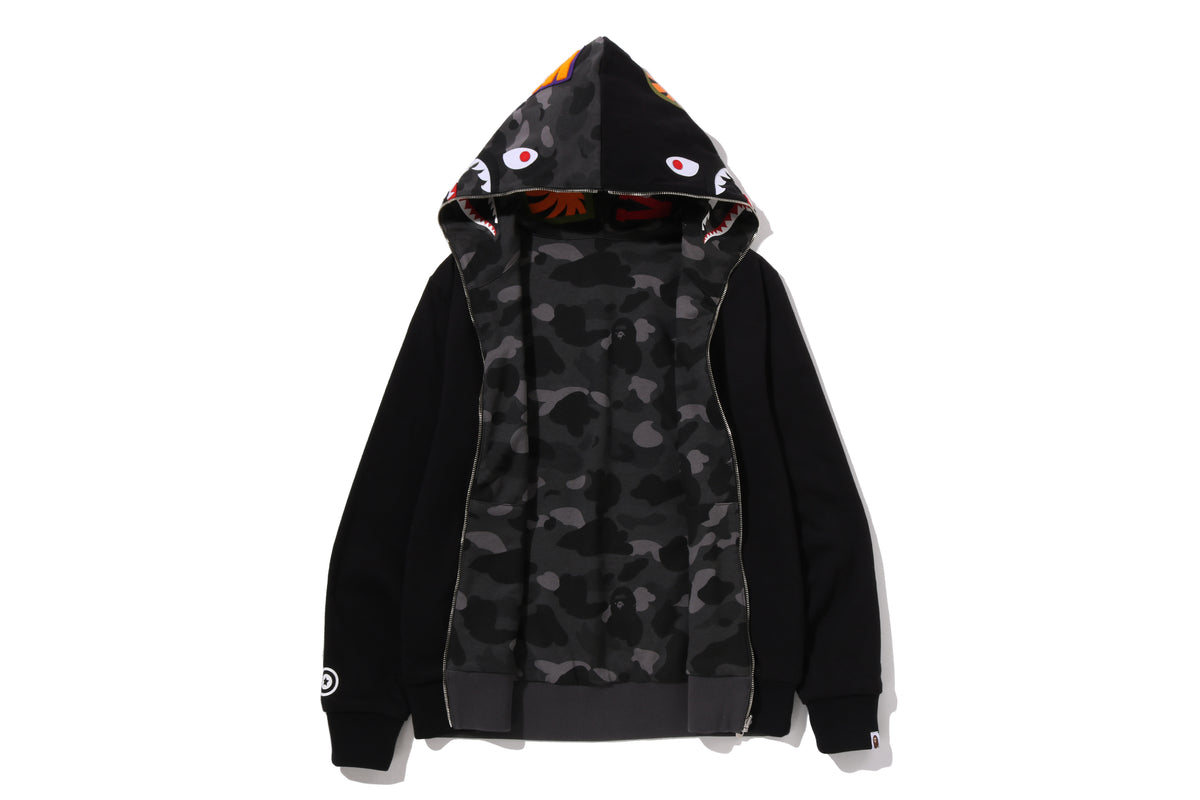 COLOR CAMO REVERSIBLE SHARK FULL ZIP HOODIE