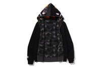 COLOR CAMO REVERSIBLE SHARK FULL ZIP HOODIE