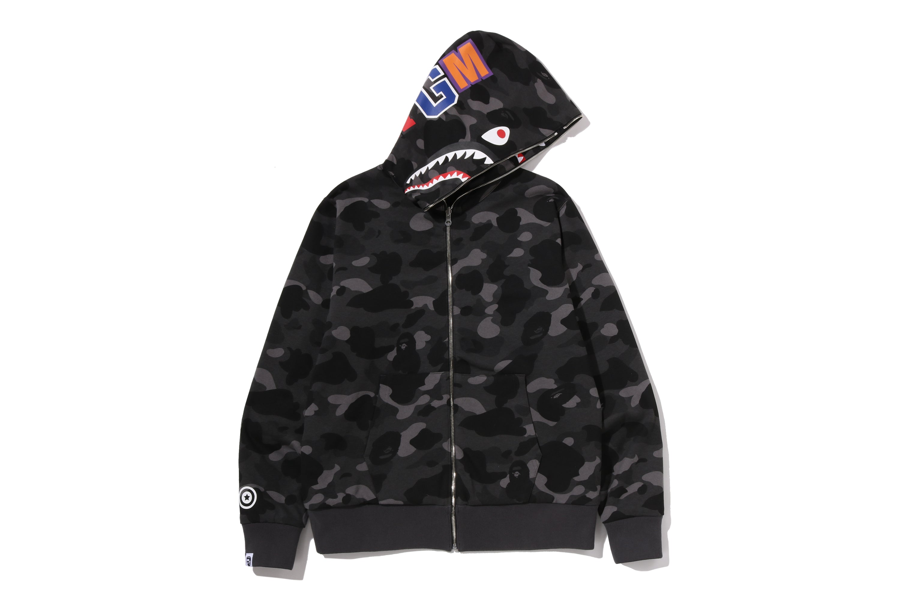 COLOR CAMO REVERSIBLE SHARK FULL ZIP HOODIE – eu.bape.com