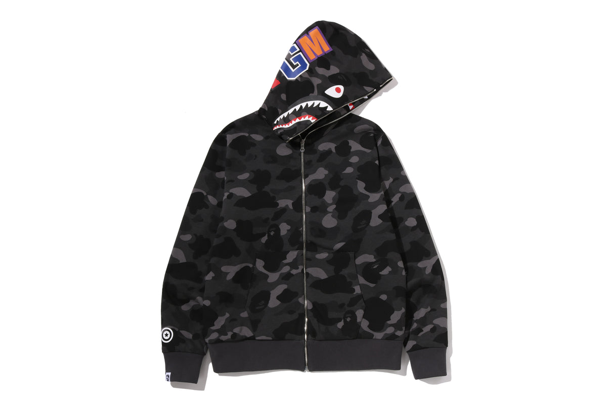 COLOR CAMO REVERSIBLE SHARK FULL ZIP HOODIE